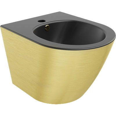 Mexen Lena висящо биде, черен мат/златен десен линии - 35224877 (35224877)