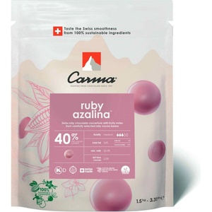 Carma (Швейцария) Carma Шоколадов Кувертюр Розов Ruby Azalina 40% 1.5 кг