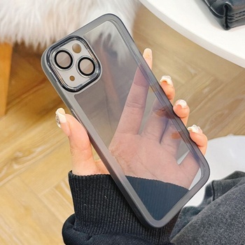 IPhone Силиконов кейс Protective Lens, IPhone 13, Защита на камерите и обективите, Черен прозрачен (3645)