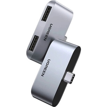 UGREEN Адаптер за свързване от USB-C към 2 x USB-A 3.0 - Ugreen USB-C to Dual USB-A Adapter (тъмносив) (10912)
