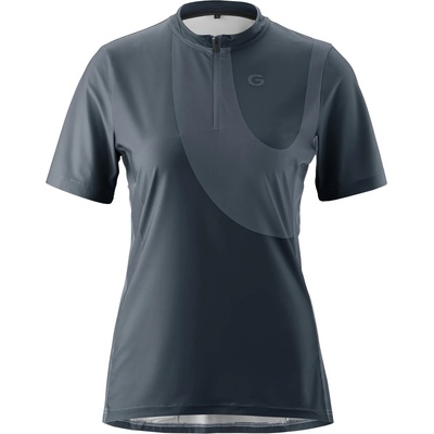 Gonso Дамска фланелка с къс ръкав за колоездене Gonso Women's Adventure Jersey Halfzip Cycling jersey - Outerspace - размер 38 (EU) (156-2896-0113)