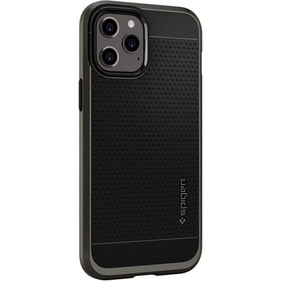 Spigen Neo Hybrid Case - хибриден кейс с висока степен на защита за iPhone 12, iPhone 12 Pro (сив)