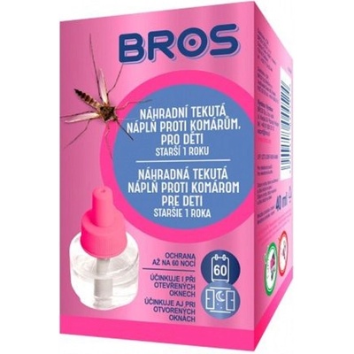 Bros Odparovač proti komárom náhradná náplň pre deti 40 ml