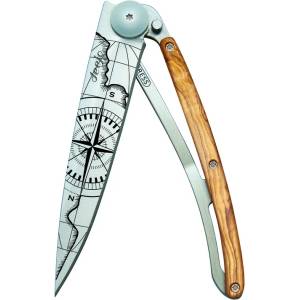 DEEJO 1cb054 tattoo / Ултралеко джобно ножче с дръжка от маслинено дърво (1cb054)