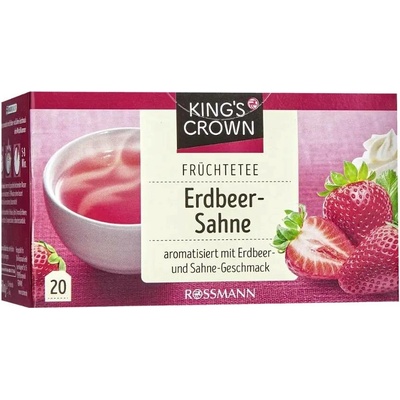 King's Crown Ovocný čaj jahody se smetanou 60 g