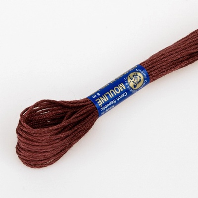 Niťárna Vyšívací příze MOULINE / MULINKA 7592 tmavě masová hnědá, jednobarevná, 2g/8m