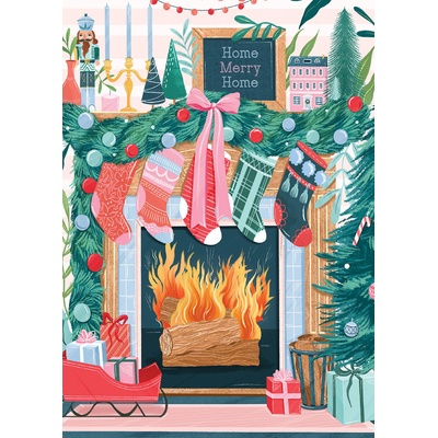 Pieces & Peace - Puzzle Christmas Fireplace - 500 piese