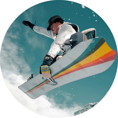 1x Snowboard – trik a prkno s retro pruhy – jedlý papír na dort – Hledejceny.cz