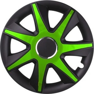 Carmart Тасове за джанти Run черно / зелено - 16