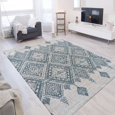 DomTextilu Škandinávsky koberec so vzormi mätovo zelenej farby 70562
