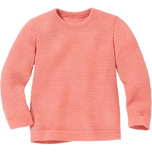 disana Детски вълнен пуловер Disana Kid's Wabenstrick-Pullover Wool jumper - Softpink - размер 86/92 (EU) (704-2813-0911)