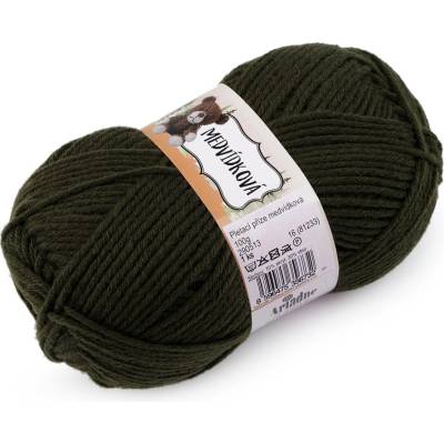 Pletací příze medvídková 100 g Varianta: 16 (81233) zelená khaki tmavá, Balení: 1 ks 44988/91509/253566