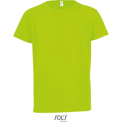 Sol's Collection tričko Sporty Kids COT-25116608685 zelená neon
