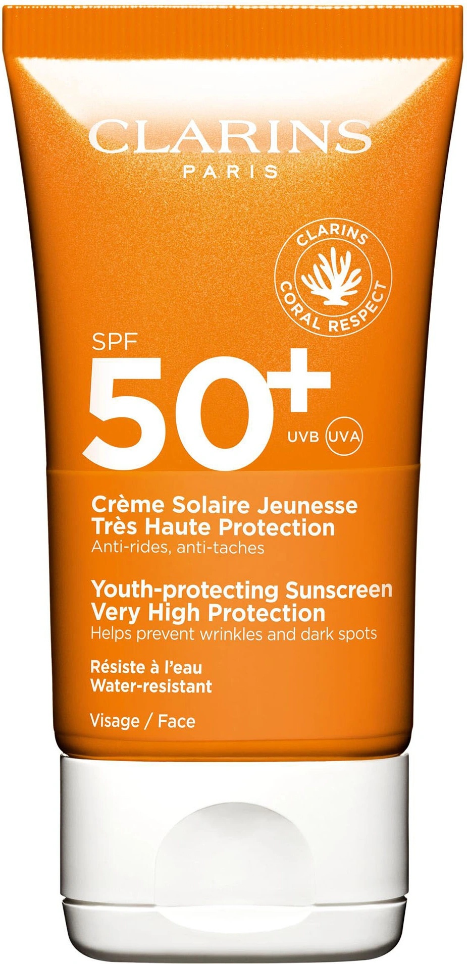Clarins Youth-protecting Sunscreen Very High Protection SPF50+ Слънцезащитен продукт 50ml