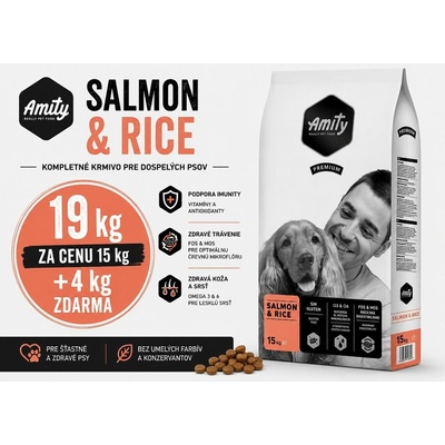 Amity Premium Dog Adult Salmon & Rice 19 kg