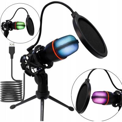 Kondenzátorový pro PC herní studiový karaoke USB filtr