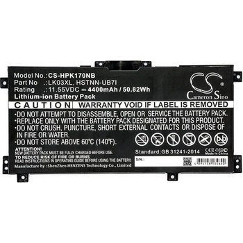 Cameron Sino Батерия за лаптоп HP Envy 17-AE010NC, Envy X360 15-BP008UR HSTNN-UB71 LiIon 11.55V 4400 mAh CAMERON SINO (CS-HPK170NB)