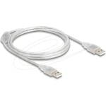 Delock Кабел Delock USB-A мъжко - USB-A мъжко 1.5 m, прозрачен (DELOCK-83888) - megamag