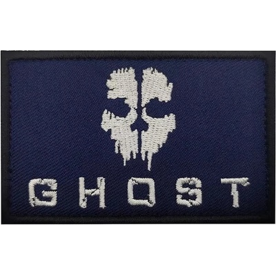 WARAGOD Vyšívaná nášivka Call of Duty ghost mask, čierna
