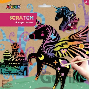 Škrabací obrázky Jednorožci Avenir