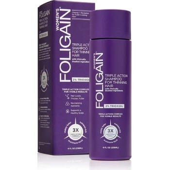Foligain Triple Action šampón proti padaniu vlasov s 2% trioxidilom pre ženy 236 ml