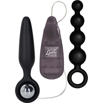 Booty Call VibrBooty Call Booty Vibro Kit Black - Sada pomůcek na anální sex černá