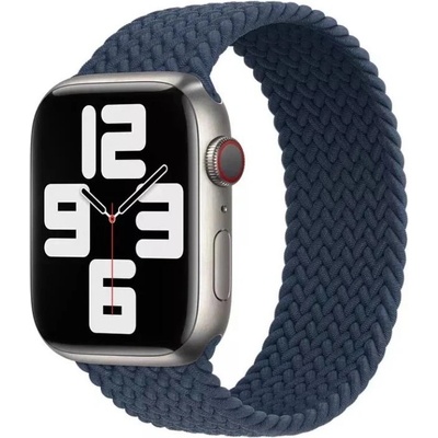 Apple Оригинална текстилна каишка за Apple Watch 44мм, 45мм, 46мм, Ultra, Ultra 2, Ultra 3 49 - Apple Abyss Blue Braided Solo Loop Band Size 10 (разопакован) (ML6P3ZM/A)