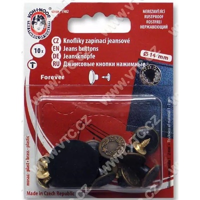 Knoflík riflový FOREVER 5 staromosaz - blistr 86270