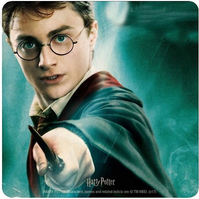 CurePink Tácek pod sklenici Harry Potter: Portrét 10 x 10 cm – Zboží Mobilmania