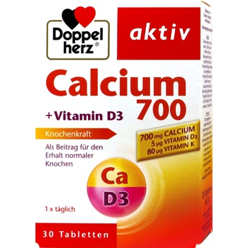 Doppelherz Aktiv Calcium 700 + Vitamin D3, 30 таблетки
