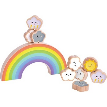 Classic World Дървена игра за баланс - цветна дъга (cw20094)