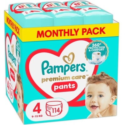 Pampers Гащички Pampers Premium Care Pants 4 (9-15кг. ) - 114 броя
