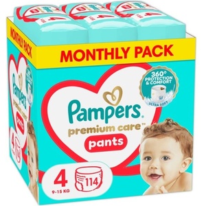 Pampers Гащички Pampers Premium Care Pants 4 (9-15кг. ) - 114 броя