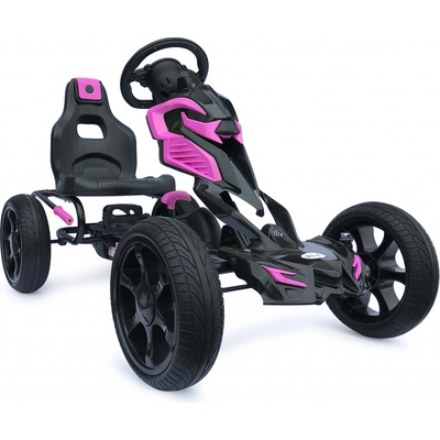 Go-kart Velká šlapací motokára Scout růžová EVA kola