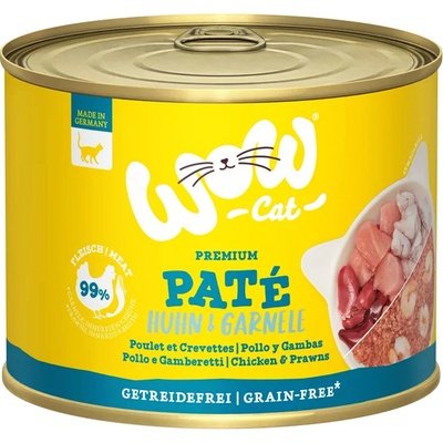 WOW Cat Adult Paté kuracie s krevetami 200 g