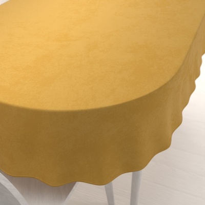 Biante Velký sametový oválný ubrus Velvet Premium SVP-009 Hořčicový 180x240 cm