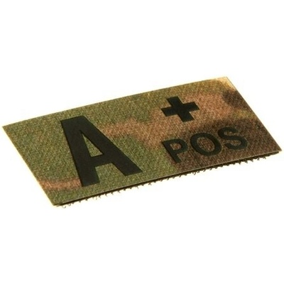 Nášivka krevní skupina IR Clawgear® – A +, Multicam®