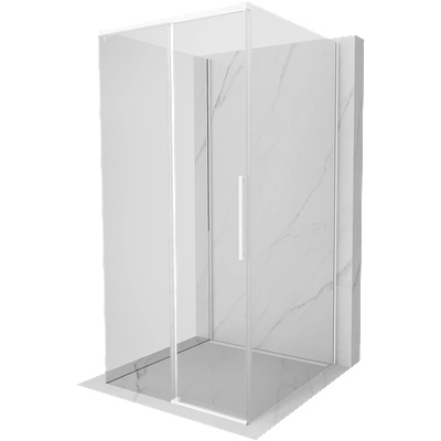 Mexen Rox-3S душ кабина 3-стенна плъзгаща се 90 x 90 см, прозрачна, бяла (8C2-090-090-20-00-3S)