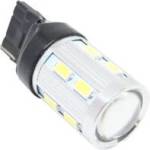  Диодна крушка тип t20 canbus с 16 smd диода и лупа 5630 единична светлина оранжева
