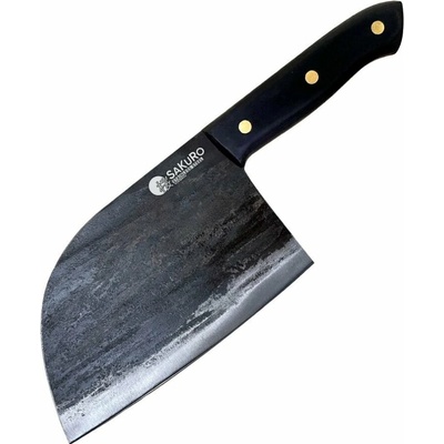 SaKuRo Sekáček z uhlíkové oceli ručně kovaný 17,8 cm