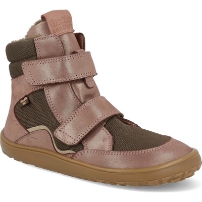 Froddo barefoot dětská zimní obuv Winter Tex pink/gold