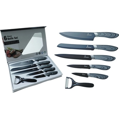 MAKRO - 6-dielny set 5 x nože a 1 x škrabka