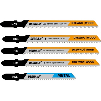 Image 1 of Dedra Комплект остриета за прободен трион 5 бр. 08t003 (08t003)