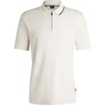 Boss Блуза с яка Boss Men's Paras Quarter Zip Cotton Short Sleeve Polo Shirt - Open White 131