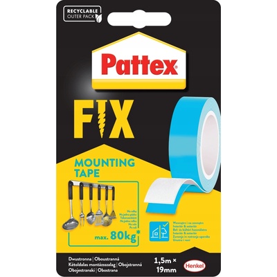 Pattex Fix Obojstranná lepiaca páska nosnosť do 80 kg 1,5 m