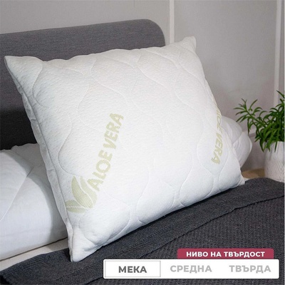 EmonaMall Възглавница Алое Вера, Хипоалергенна, 50/70 см. - Код s16057 (s16057-3800235184141)