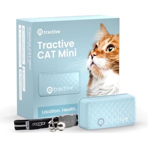 Tractive GPS CAT Mini + нашийник - проследяване на местоположението и активността на вашата котка - мента GPS приемници