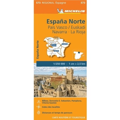 Michelin mapa País Vasco, Navarra, La Rioja 1:250 t.