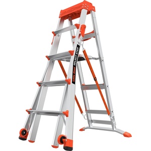Little Giant Ladder Двустранна телескопична стълба Little Giant Select Step с платформа Air Deck, 4+2 стъпала (15125EN)