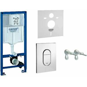 GROHE Rapid SL 4-в-1 комплект за вграждане с рамка и клапа Arena Cosmopolitan със звукоизолация (38929000)